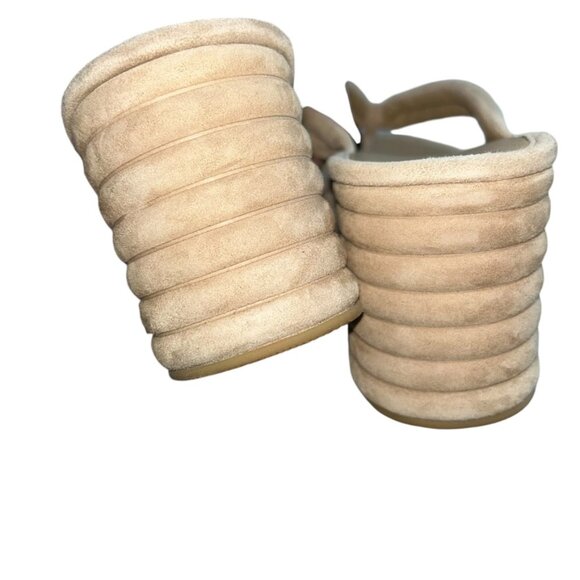 veronica beard cream wedge platform thong sandal shoes 10 - Picture 5 of 9